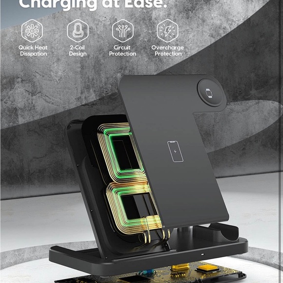 4 in 1 Wireless Charging Station, Fast Charging Dock Stand for Watch Series - Picture 5 of 8